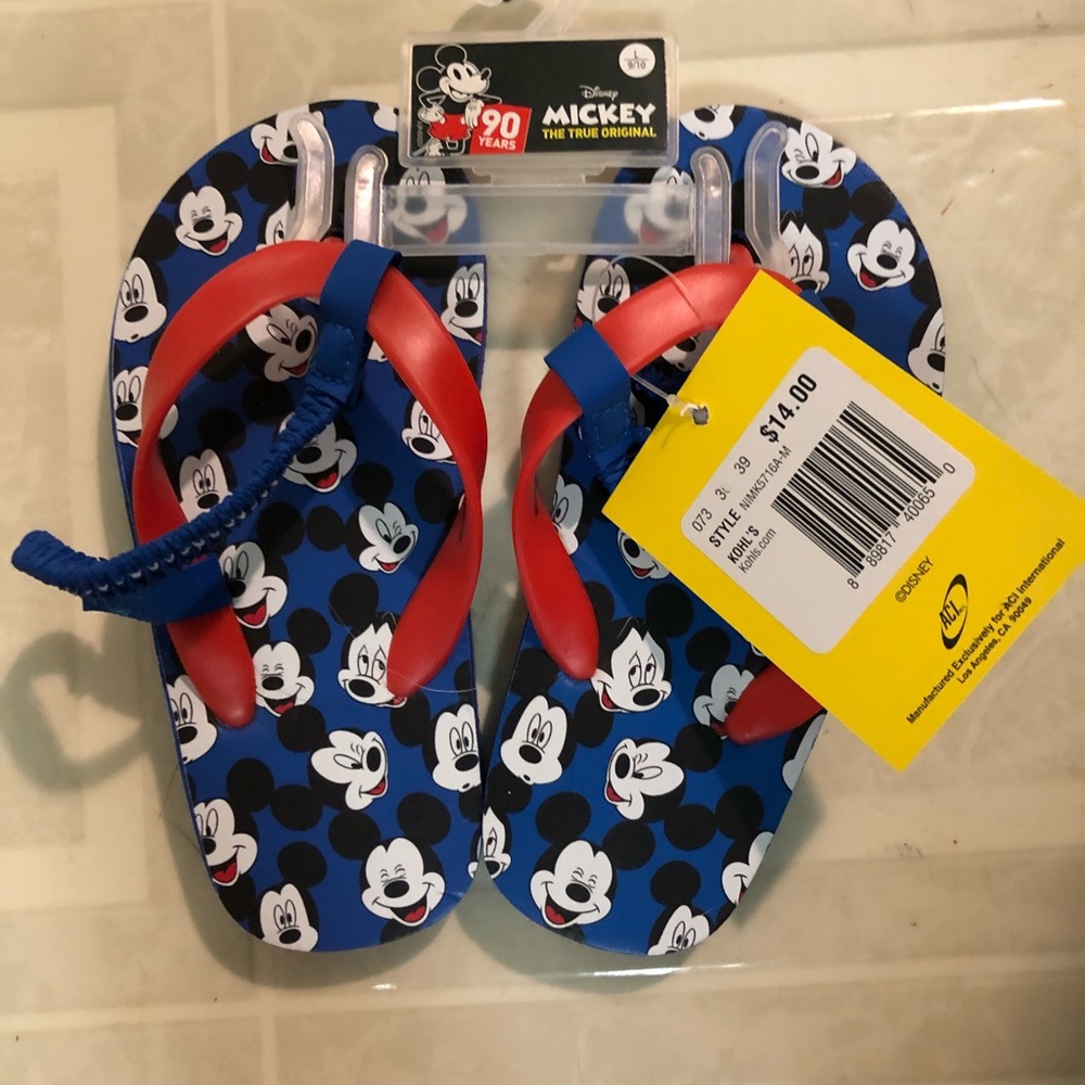 Mickey Mouse flip flops